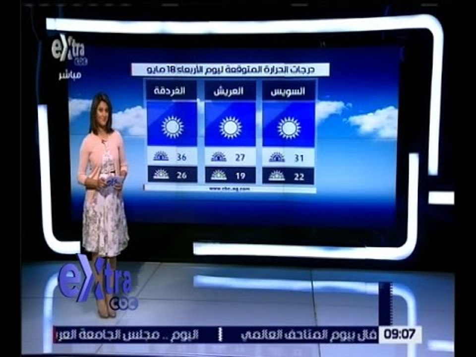 غرفة الأخبار | شاهد…درجات الحرارة المتوقعة ليوم...