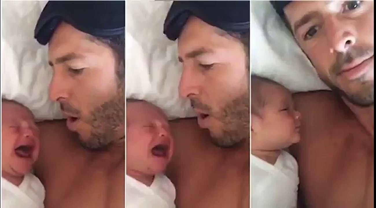 Father stops crying baby in seconds with a single sound