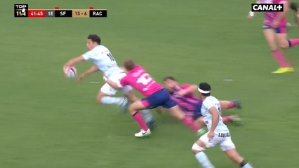 Superbe chistera de Dan Carter pour un magnifique essai du Racing 92