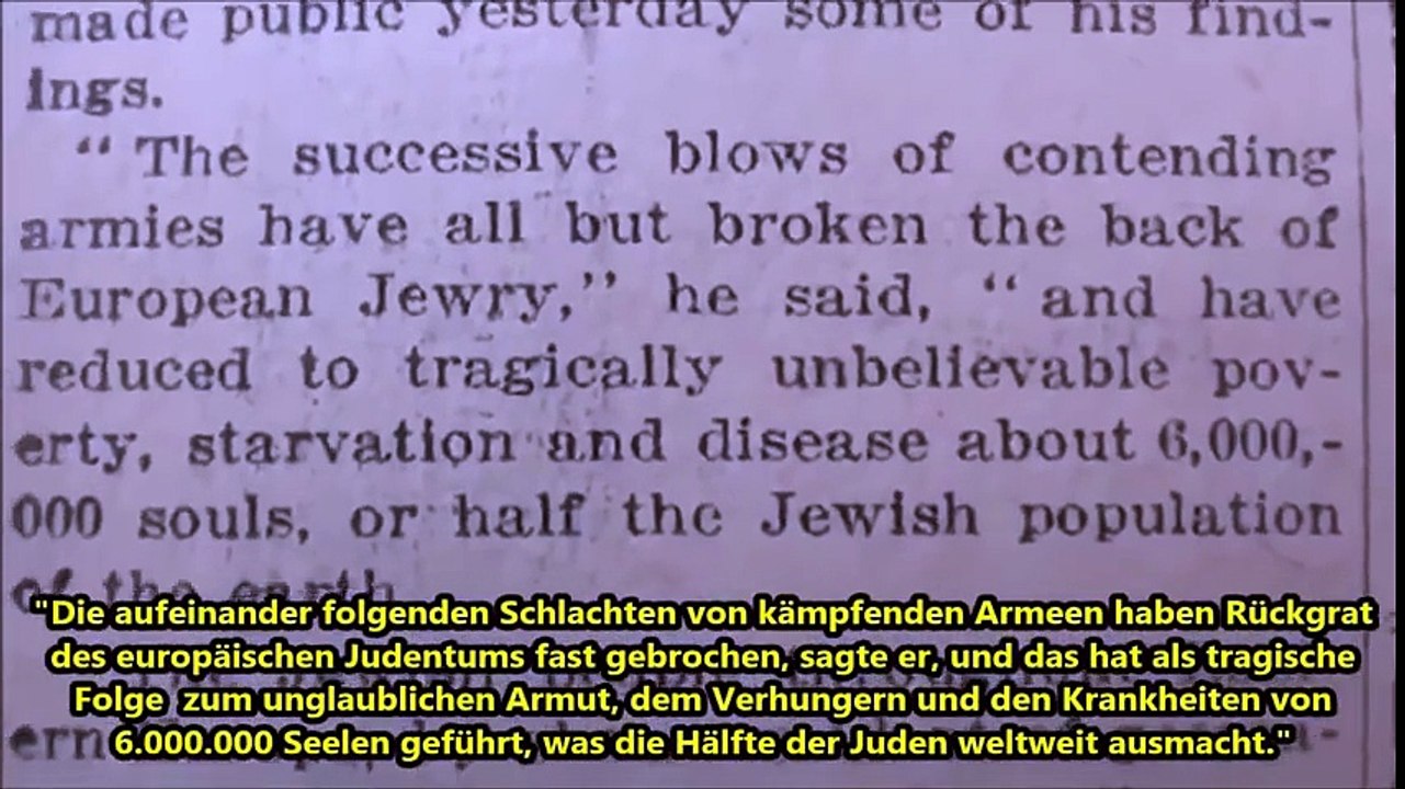 FAKT- '6 Millionen Juden' in US-Zeitungen vor dem Zweiten Weltkrieg