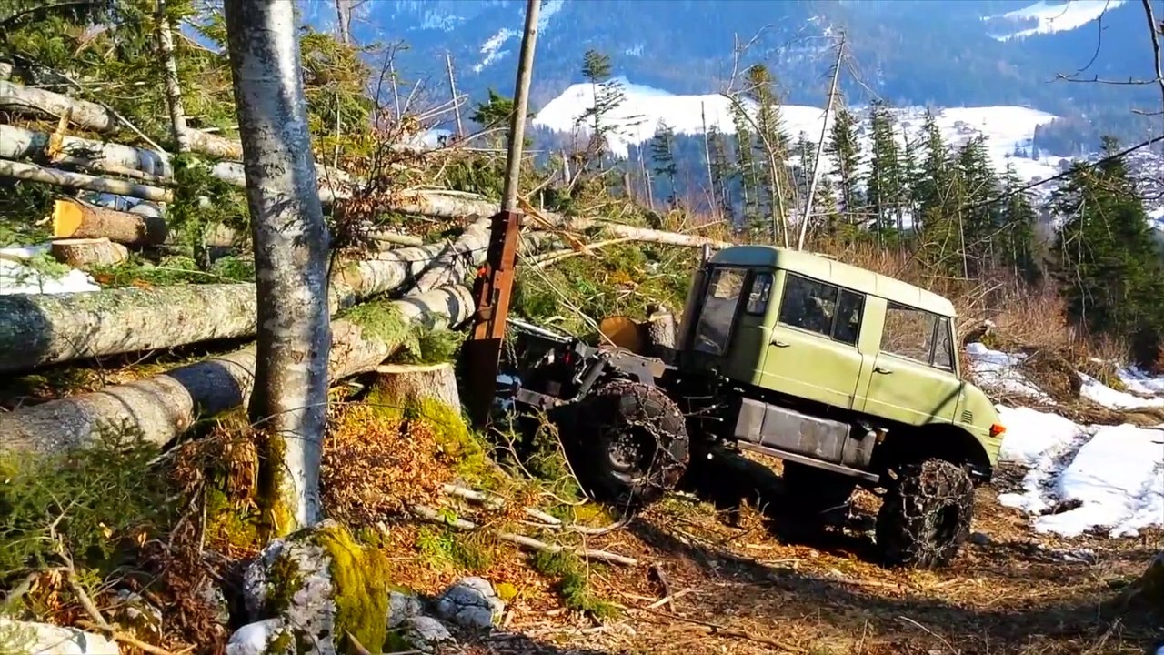 Unimog 406 DOKA in Forrest - Wood working
