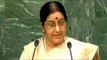 PM Modi congratulates Sushma Swaraj on UN speech, lashes out at Pak