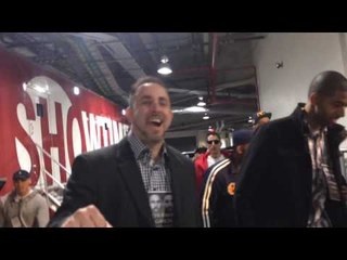 Danny Garcia arrived at arena great mood