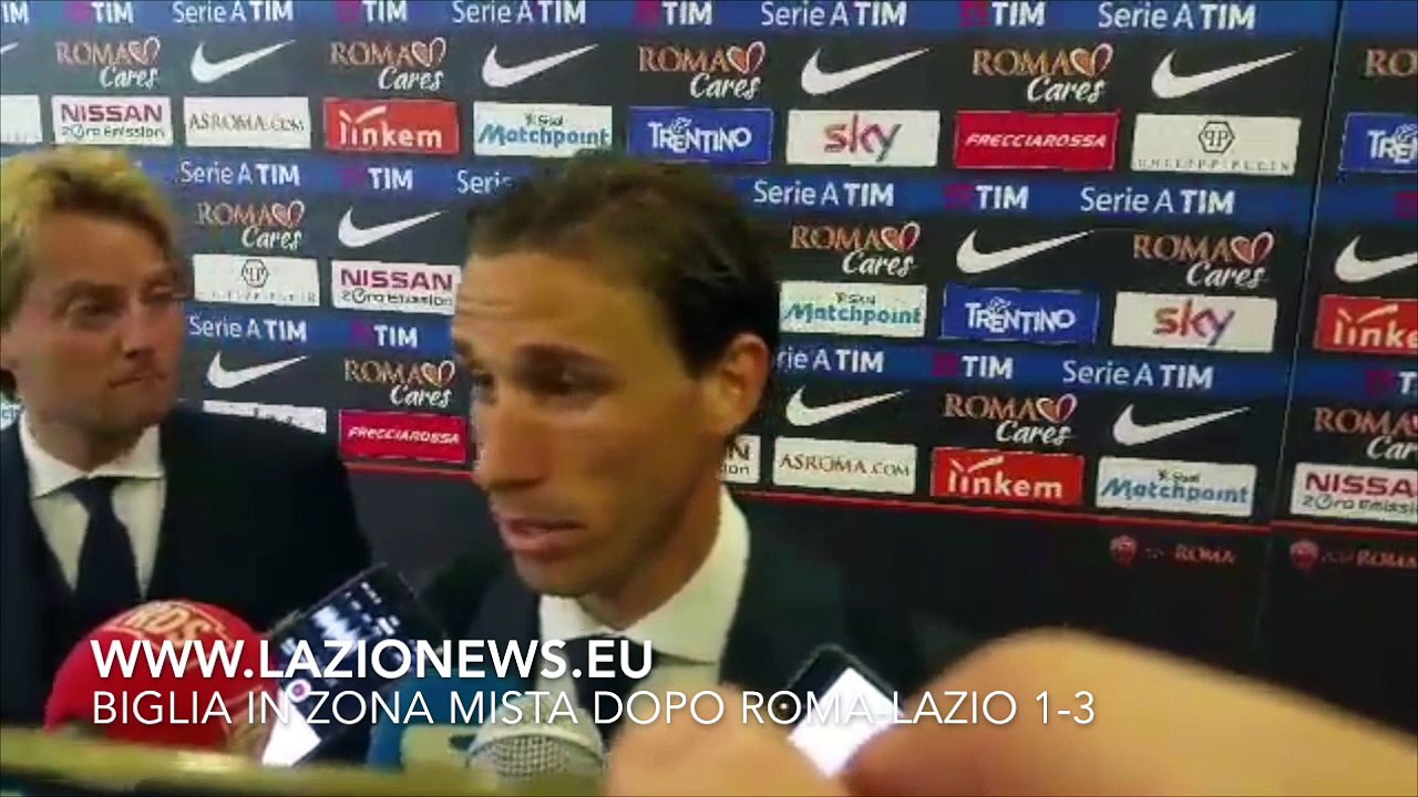 Roma-Lazio, le parole di BIGLIA in mixed zone