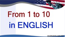 Cuenta del 1 al 10 en INGLÉS