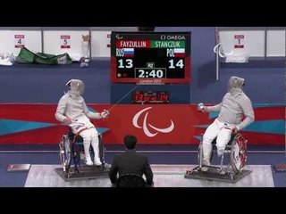 Wheelchair Fencing - RUS vs POL - Men's Individual Sabre - London 2012 Paralympic Games