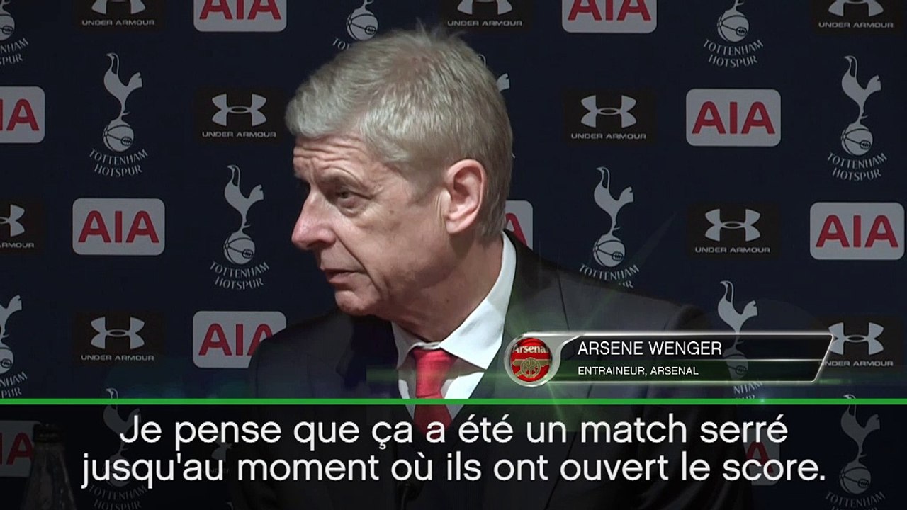 35e j. - Wenger : ''Les Spurs méritent leur victoire"