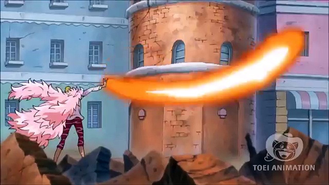 Luffy Vs Doflamingo GEAR FOURTH RHINO SCHNEIDER - One Piece 726 [HD] 1080p