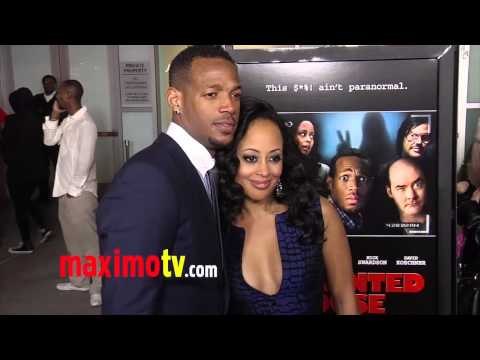 Marlon Wayans and Essence Artkins A Haunted House Premiere Red Carpet ARRIVALS January 2013