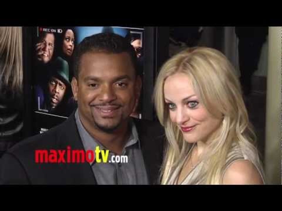 Alfonso Ribeiro and Angela Unkrich "A Haunted House" Premiere Red Carpet ARRIVALS January 2013