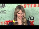 Lindsay Pulsipher JUSTIFIED Season 4 Premiere Red Carpet Arrivals January 2013