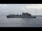 USS Carl Vinson Receives Ammunition in Philippine Sea Prior to Military Drills
