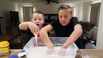 SLIME Recipe! Color Changing GIANT Crunchy FLUFFY SLIME Disaster-__le_dqO