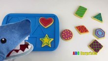 PET SHARK Eats Cookies Learn Shapes with Baking Cookies Toy Playset for Kids ABC Surprises-Ezp