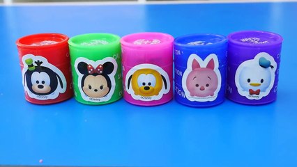 Colors Slime Tsum Tsum Learn colors Finger Family PEPPA PIG & Play Doh Nursery Rhymes Kids-ENa