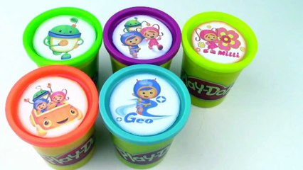 Best Learning Colors Videos for Children TEAM UMIZOOMI, MOANA, TROLLS Playdoh Cans Surprise Toys-jAAok0IxV