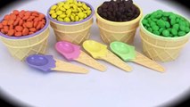 Ice Cream Cups Stacking Candy M&M Surprise Toys Blaze and the Monster Machines learn Colors for Kids-0YupU