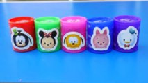 Colors Slime Tsum Tsum Learn colors Finger Family PEPPA PIG & Play Doh Nursery Rhymes Kids-ENaj