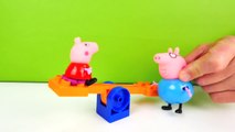 Peppa Pig - PURPLE SAND! Toy Trucks & Tractors LEGO House Play Doh Toys for Kids. Videos for kids-lXf81