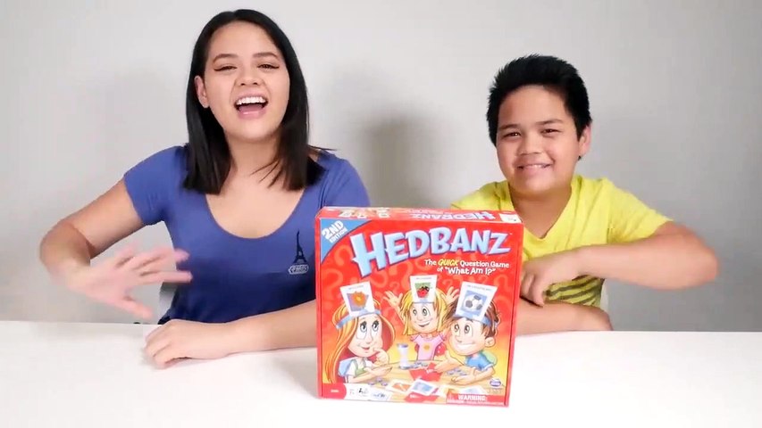 KIDS TOYS - HEDBANZ game for kids! Fun games for kids - Headbanz challenge in kid's videos-o2haC_avr