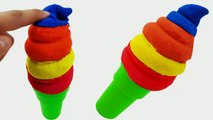 DIY Make Colors Kinetic Sand Ice Cream Cone Icecream Rainbow Learning Colors Ice Cream Molds-unMgIba