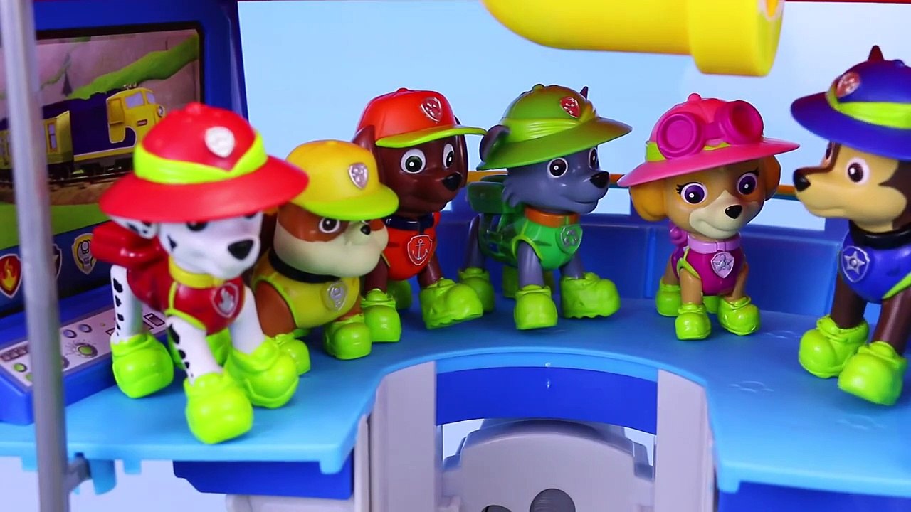 Paw Patrol Kidnapped and Jailed Caged Saved by Ryder and Robo Dog with Big Rig Robot Semi-Truck-YAXh_x0
