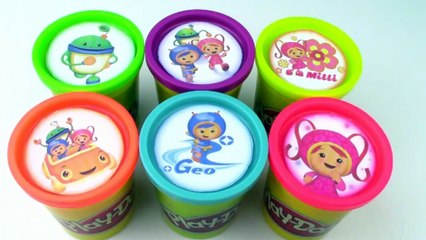 Best Learning Colors Videos for Children TEAM UMIZOOMI, MOANA, TROLLS Playdoh Cans Surprise Toys-jAAok0IxV