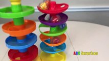 ROLL n SWIRL Busy Ball Ramp Fun Toys for Kids Babies Toddlers Learn Colors with Balls ABC Surprises-Y