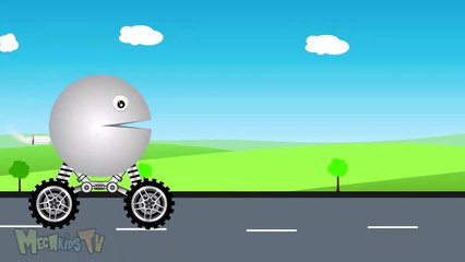 Learn Colours With Pacman Truck - Spiderman Suprise eggs - Video For Kids-BXrjD