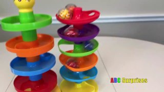 ROLL n SWIRL Busy Ball Ramp Fun Toys for Kids Babies Toddlers Learn Colors with Balls ABC Surprises-Y9OuKD