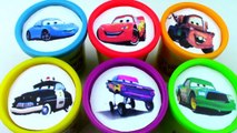 Rainbow Learning Colors DISNEY CARS Playdoh Cans Surprise DisneyCars Clay Modelling-vahGU