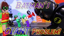 Lego Batman Movie Giant Problem Batman and Robin Transform to Huge Gigantic Lego Minifigures-0TMU