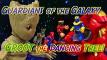 Guardians of the Galaxy Vol. 2 Giant Baby Groot Star-Lord Drax Spiderman Rocket Raccoon Fight Thanos-oAN0Q