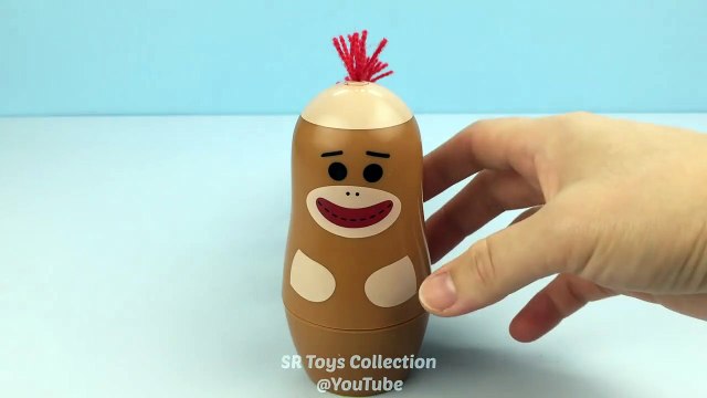 Learn to Count Numbers Nesting Monkeys Stacking Cups and Foam Clay Surprise Toys Frozen Kinder Eggs-Q