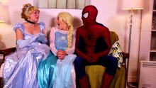 Frozen Elsa Turns into a BAD BABY! w_ Spiderman Pink Spidergirl Joker Anna! Funny Superhero Video  -)-xWa6iOV