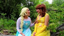 Frozen Elsa & Spiderman POOL KISS! w_ Pink Spidergirl Joker Anna Catwoman  PRANK! Superhero Fun  -)-cwIM