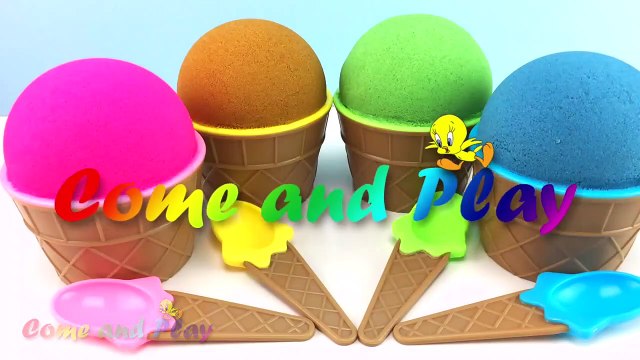 Kinetic Sand Ice Cream Surprise Toys Compilation Disney Cars Toy Story Learn Colors Baby Bottles-K16JmQDcy