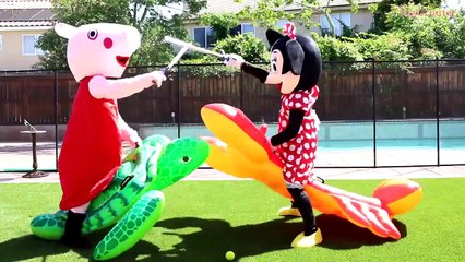 PEPPA PIG KIDNAPPED by BLACK SPIDERMAN w_ Minnie Mouse & Chase - Funny Real Life Superhero Movie-zX