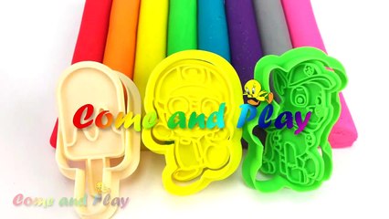 Learn Colors Play Doh Modelling Clay Popsicle Ice Cream Pororo Paw Patrol Microwave Surprise Toys-Uugf