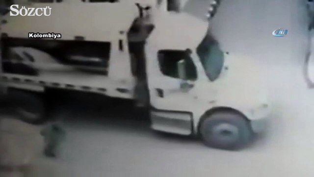 Temizlik işçisinin feci ölümü kamerada