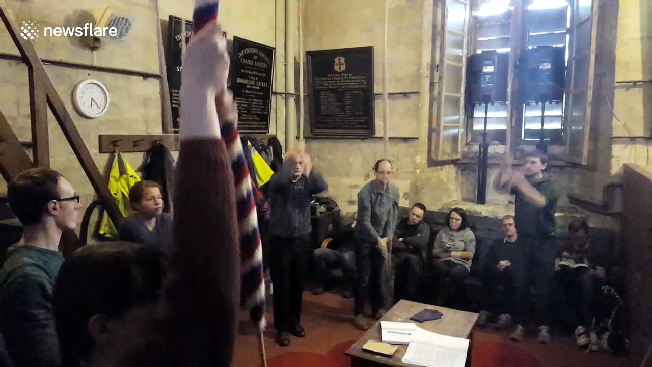 May Morning bells ring out at Magdalen College, Oxford