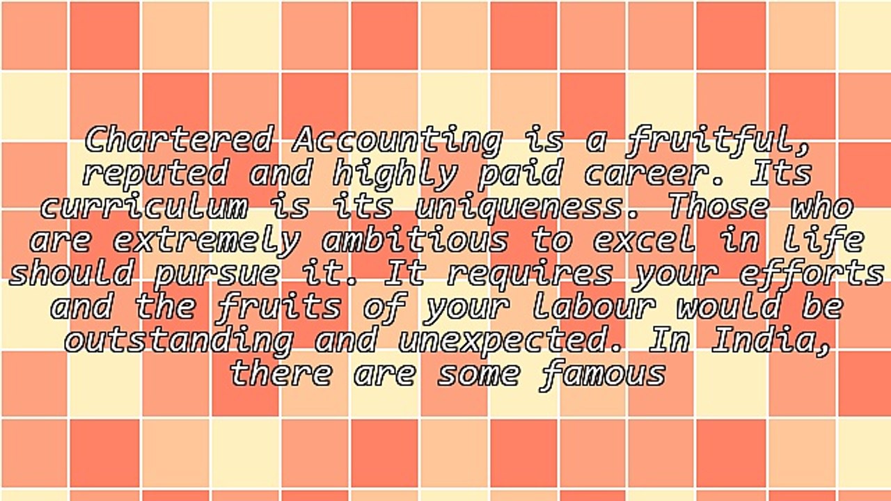 Famous Chartered Accountants of India