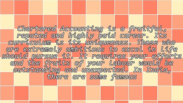 Famous Chartered Accountants of India