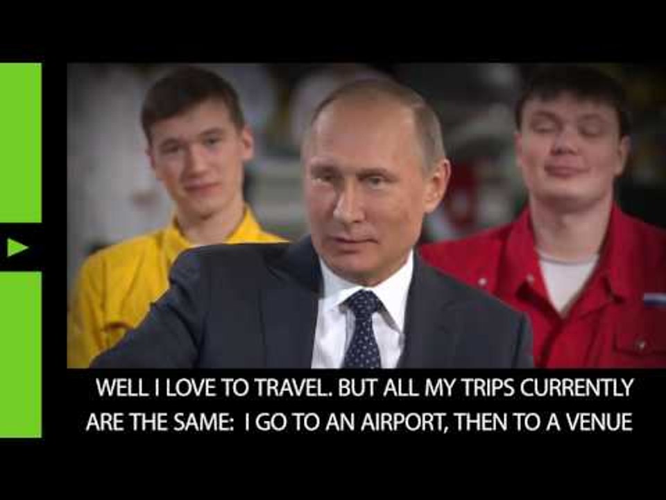 Putin on goals and dreams: I want to successfully complete my career!