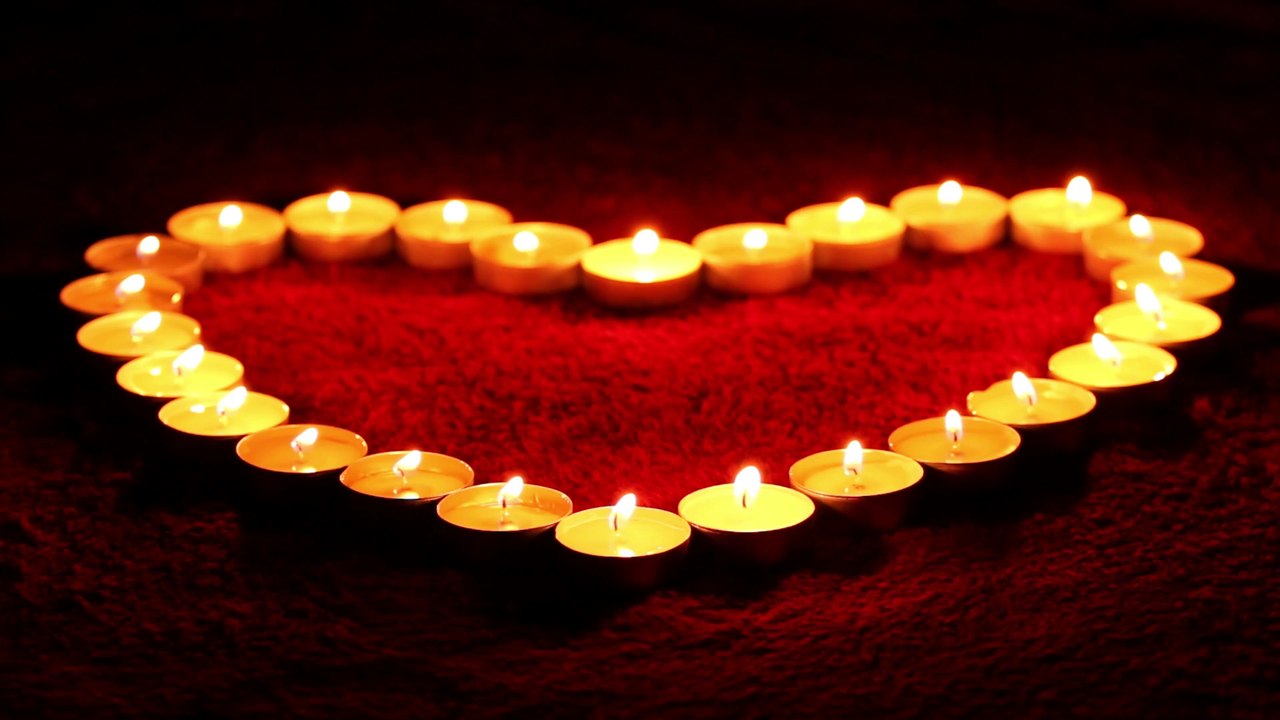 Heart shaped candle lights-Full HD released by NCV