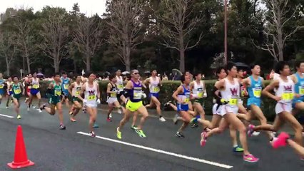 【がんばれ中央大】　2015立川ハーフ(日本学生ﾊｰﾌ)ﾏﾗｿﾝ①西立川駅前折り返し地点