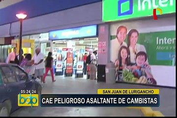 SJL: cae peligroso asaltante de cambistas