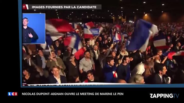 Meeting Marine Le Pen : Nicolas Dupont-Aignan ovationné, il s'en prend au parti Les Républicains (vidéo)