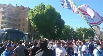 Arrivo del pullman - Roma-Lazio 1-3 30/04/2017