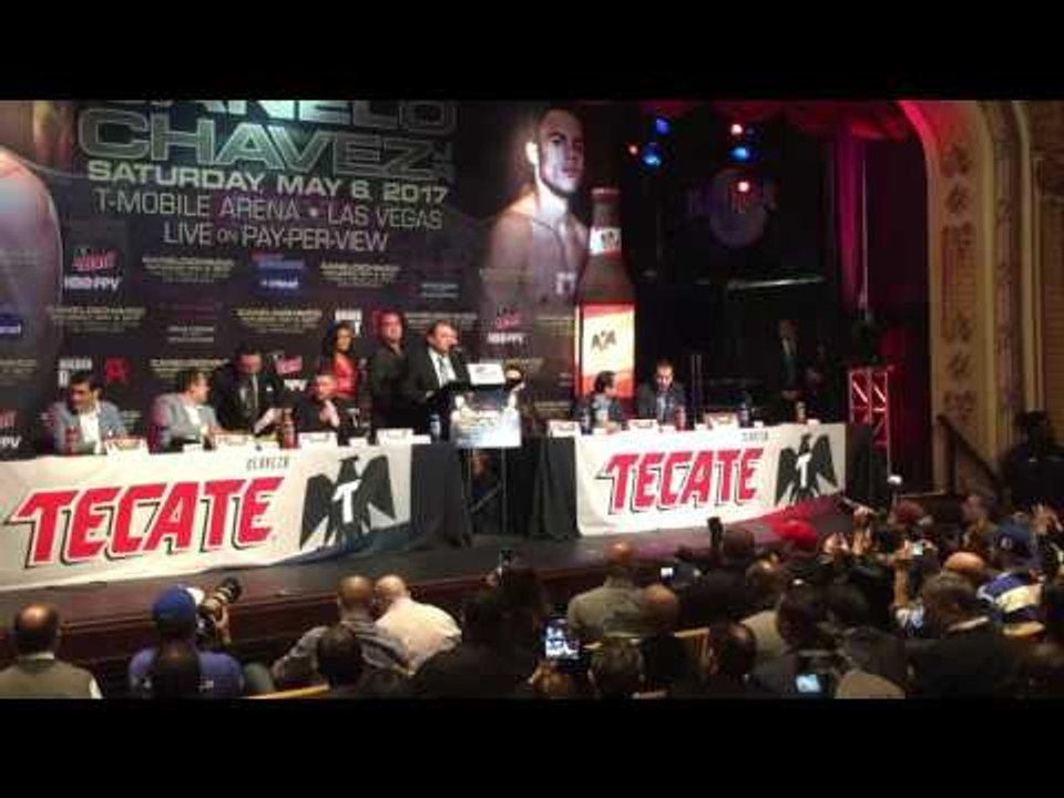 Para que me traduces si todos somos Mexicanos Dice El Chepo !! Press conference Canelo Vs Chavez Jr